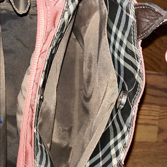 Burberry blue label mauve and black satchel Bag with Leather Handles. EUC! - Picture 12 of 12